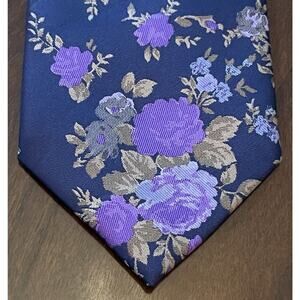 Vittorio Vico Purple Blue Hand Made 100% Polyester Men’s Neck Tie Made In China